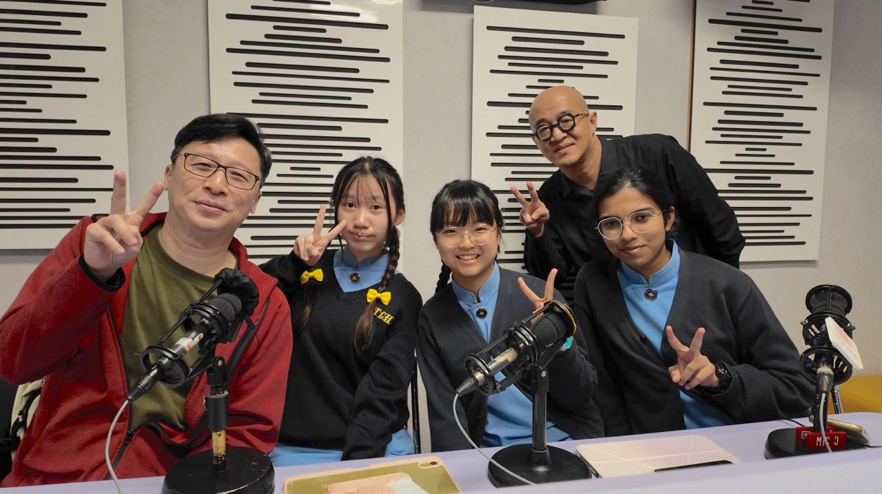 夏志雄老師、倪沐曦同學、郭寶宜同學、小崴、世靈蘭同學