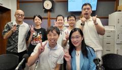 小崴、胡鈺彤同學、梁雲龍主任、天籟、巫承坤同學、高凱聯校長、彥彥
