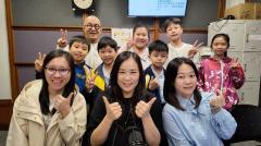 黃羽軍主任、黃子耀同學、小崴、郭瑋諾同學、郭敏麗校長、天籟、鄭皓翔同學、黃啟晉同學、李凱琪主任、陳嘉朗同學