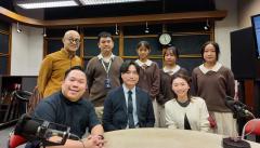 小崴、蕭欣浩博士、池明澤同學、何嘉琪助理校長、區淑媛同學、葉靖同學、林詩琪老師、劉佳瑩同學