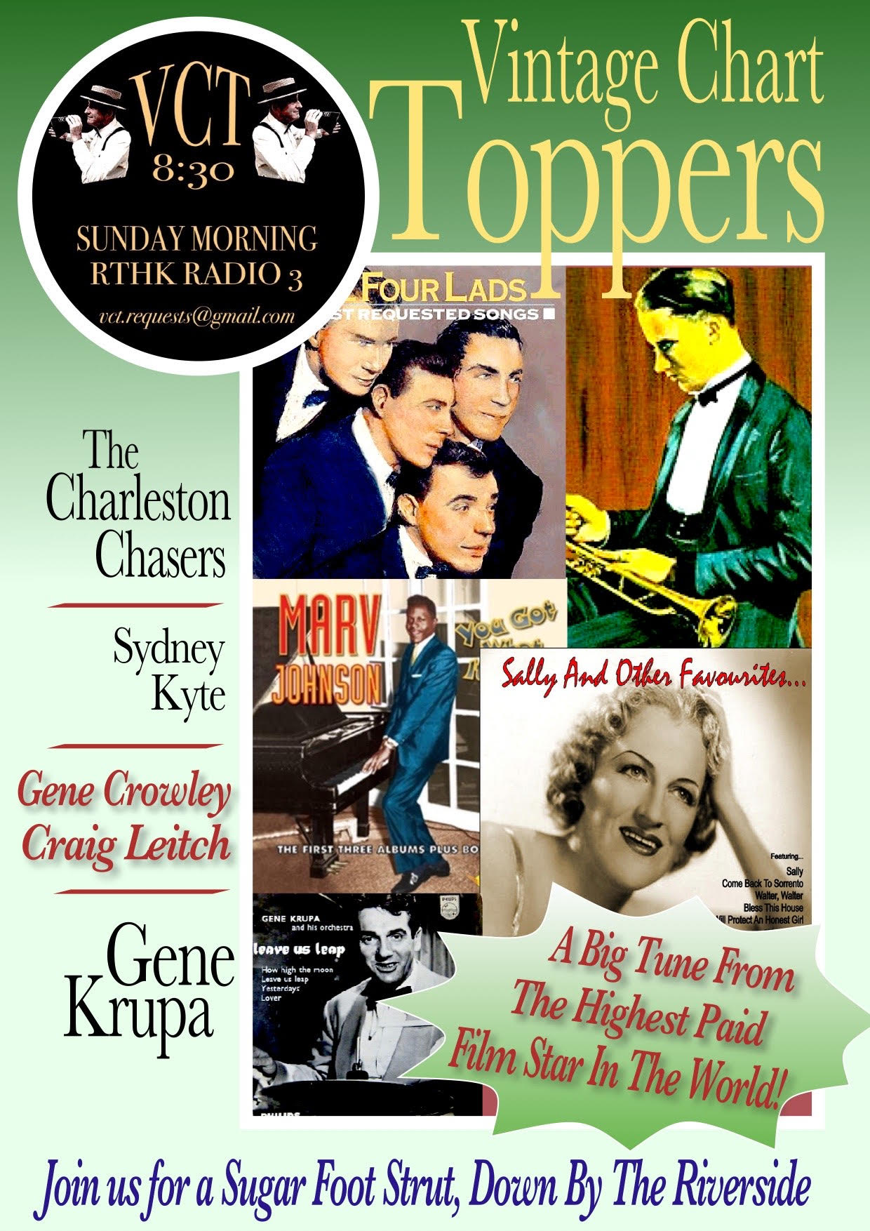 Vintage Chart Toppers | Sugar Foot Strut