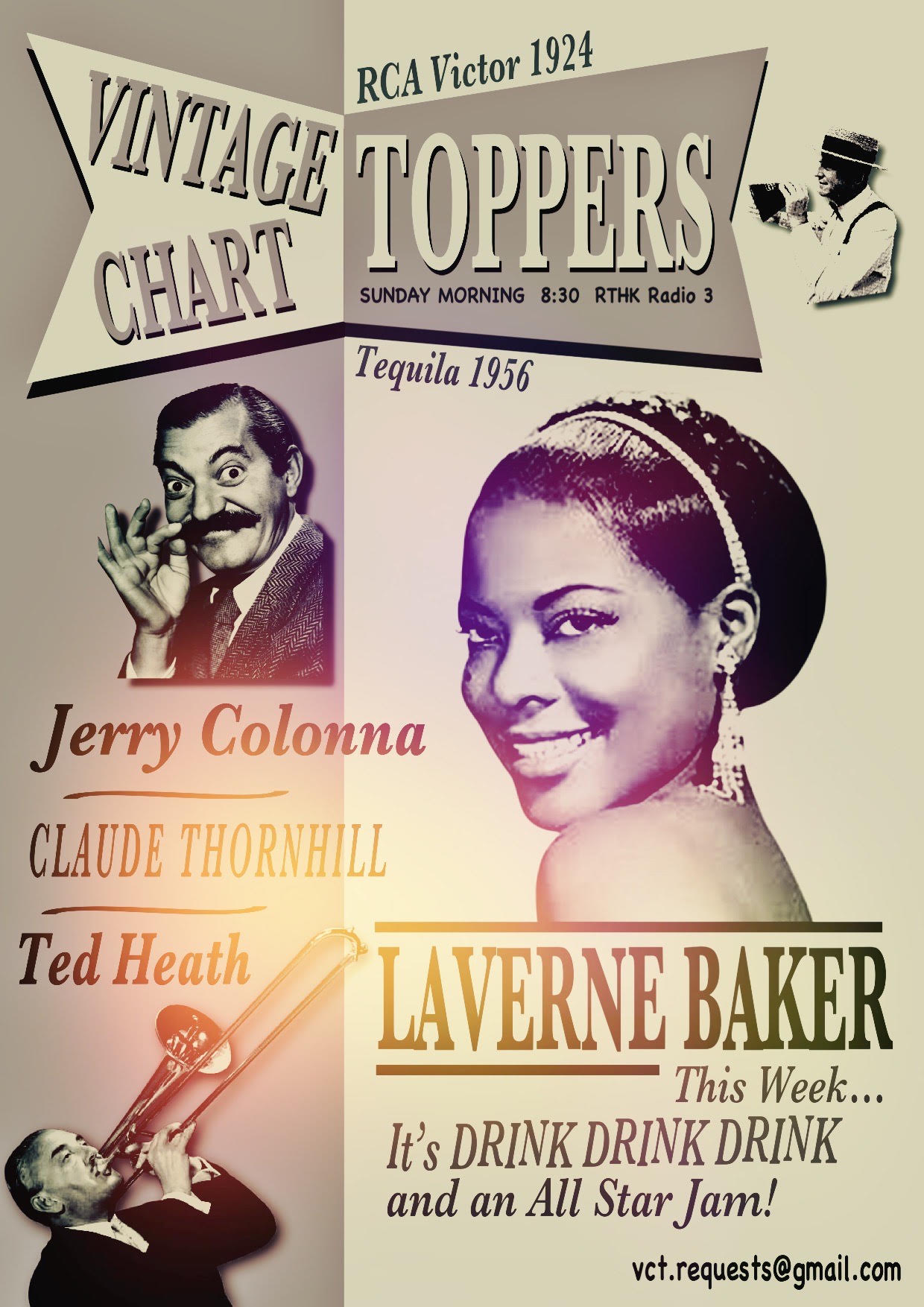 Vintage Chart Toppers | Drink Drink Drink