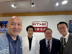 鍾傑良、鄭家寶博士、梁健文博士、陳狄安校長 