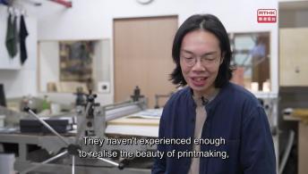 Print Artist Cheung Tsz-ki, Eileen Chang at Metropolitan University & in the studio: Piano trio - Wong KaLap, Joanne Li & Brian Choi 