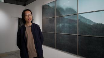 Print Artist Cheung Tsz-ki, Eileen Chang at Metropolitan University & in the studio: Piano trio - Wong KaLap, Joanne Li & Brian Choi 